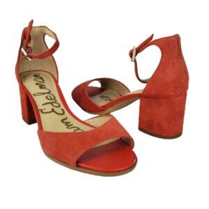 Sam Edelman Coral Leather Block Heel Sandals